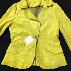 Blazer, suede , new , lime green